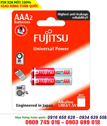 Fujitsu LR03-FU-W; Pin AAA 1.5v Alkaline Fujitsu LR03-FU-W _Made in Indonesia _Vỉ 2viên